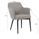 Silla comedor Tyndall gris oscuro
