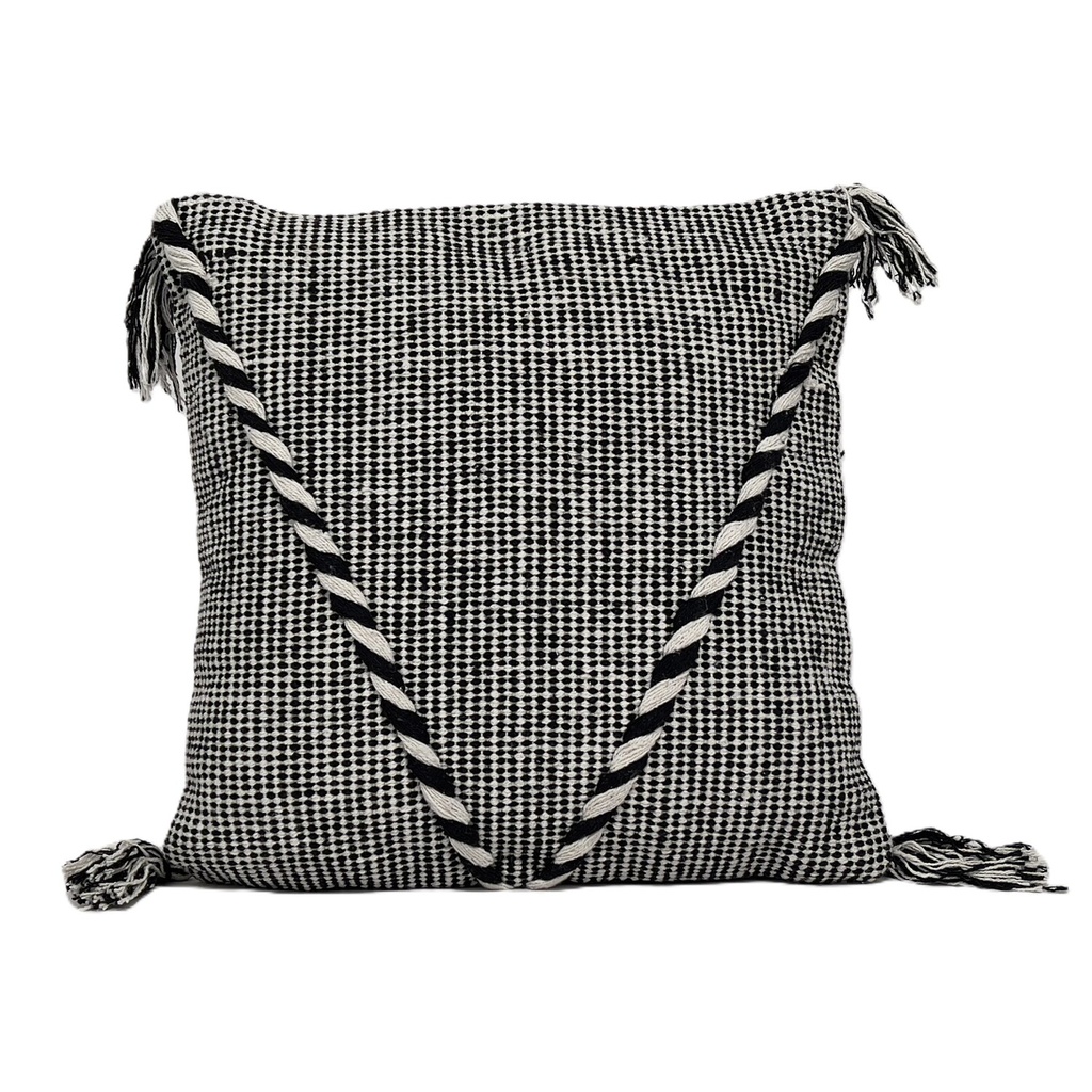 Cojín 45x45cm boho BN